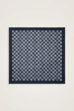 Twill-zijden hoofddoek zwart – Dama Logo, 90×90 cm - Afbeelding 3