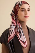 Gelincik Oudroze-Roze Dubbelzijdige Zijden Hoofddoek