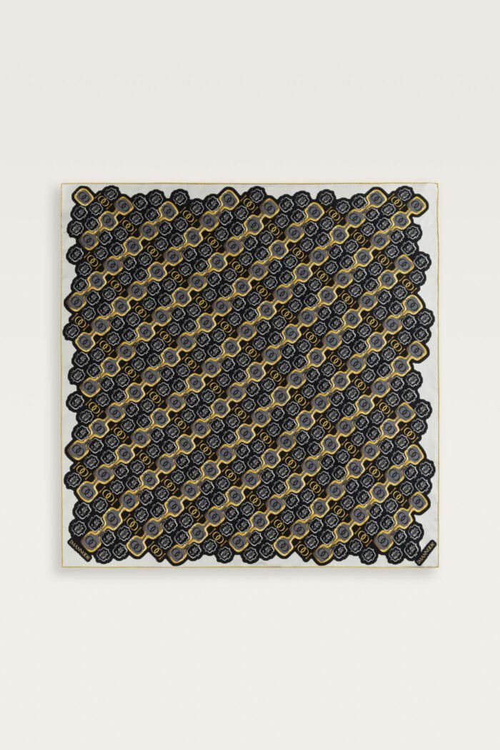 Girdap Zwart-Goud Tivil Zijden Hoofddoek - Afbeelding 4