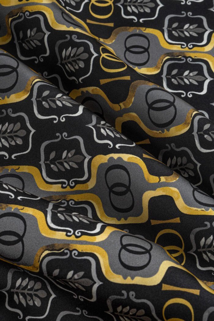 Girdap Zwart-Goud Tivil Zijden Hoofddoek - Afbeelding 3