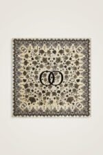 Gül Dantel Crème-Geel Dubbelzijdig Twill Zijden Hoofddoek - Afbeelding 5