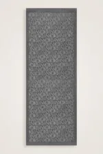 Glanzende jacquard sjaal grijs - Afbeelding 2