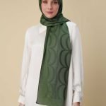 Grote Bambunoor Smaragdgroene Tencel Sjaal