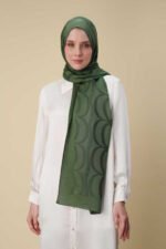 Grote Bambunoor Smaragdgroene Tencel Sjaal