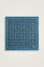 Sarma Noor İndigo Tivil Zijden Hoofddoek - Afbeelding 2