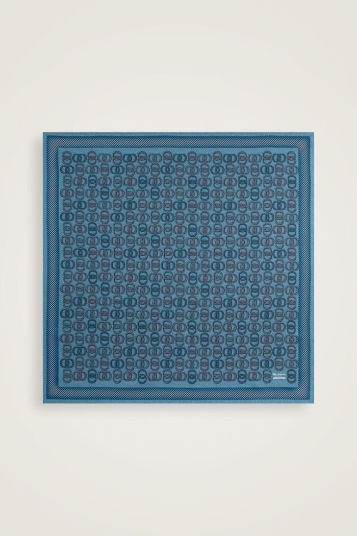 Sarma Noor İndigo Tivil Zijden Hoofddoek - Afbeelding 2