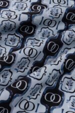 Girdap Blauw Tivil Zijden Hoofddoek - Afbeelding 3