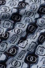 Twill-zijden hoofddoek blauw – Girdap, 95×95 cm - Afbeelding 3
