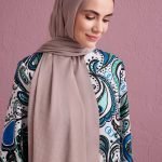 Baklava Beige Cupro Jacquard Sjaal