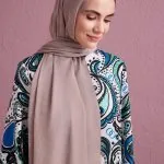 Jacquard sjaal beige – Baklava