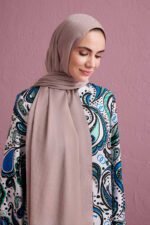 Baklava Beige Cupro Jacquard Sjaal