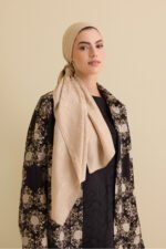 Bambunoor Antiek Beige Naia Katoenen Sjaal - Afbeelding 2