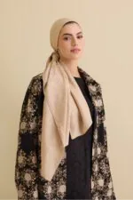 Bambunoor Antiek Beige Naia Katoenen Sjaal - Afbeelding 2