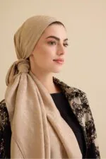 Bambunoor Antiek Beige Naia Katoenen Sjaal