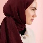 Naia katoenen sjaal bordeaux – Bambunoor