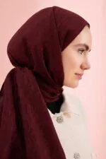 Naia katoenen sjaal bordeaux – Bambunoor