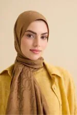 Naia katoenen sjaal khaki – Bambunoor