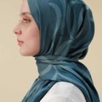 Grote Bambunoor Indigo Sjaal – Luchtig & Elegant | İmannoor