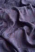 Naia katoenen sjaal met dambordprint – lavendel - Afbeelding 4