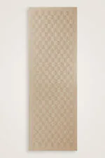 Dama Desen Antiek Beige Naia Katoenen Sjaal - Afbeelding 3