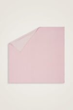 Dubbelzijdige Poederroze-Witte Twill Zijden Hoofddoek - Afbeelding 2