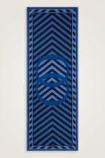 Cizgi Noor Blauw Viscose Sjaal - Afbeelding 3