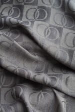 Dama Desen Antrasiet Naia Katoenen Sjaal - Afbeelding 4