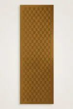 Naia katoenen sjaal met dambordprint – khaki - Afbeelding 4