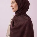 Dama Desen Bruin Naia Katoenen Sjaal