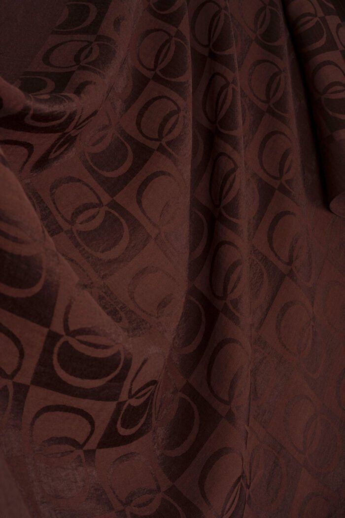 Dama Desen Bruin Naia Katoenen Sjaal - Afbeelding 4