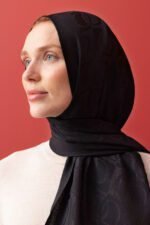 Dama Desen Zwart Naia Katoenen Sjaal