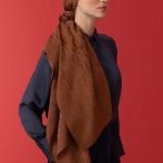 Dama Desen Cognackleur Naia Katoenen Sjaal