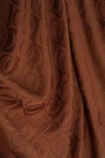 Naia katoenen sjaal met dambordprint – cognac - Afbeelding 4