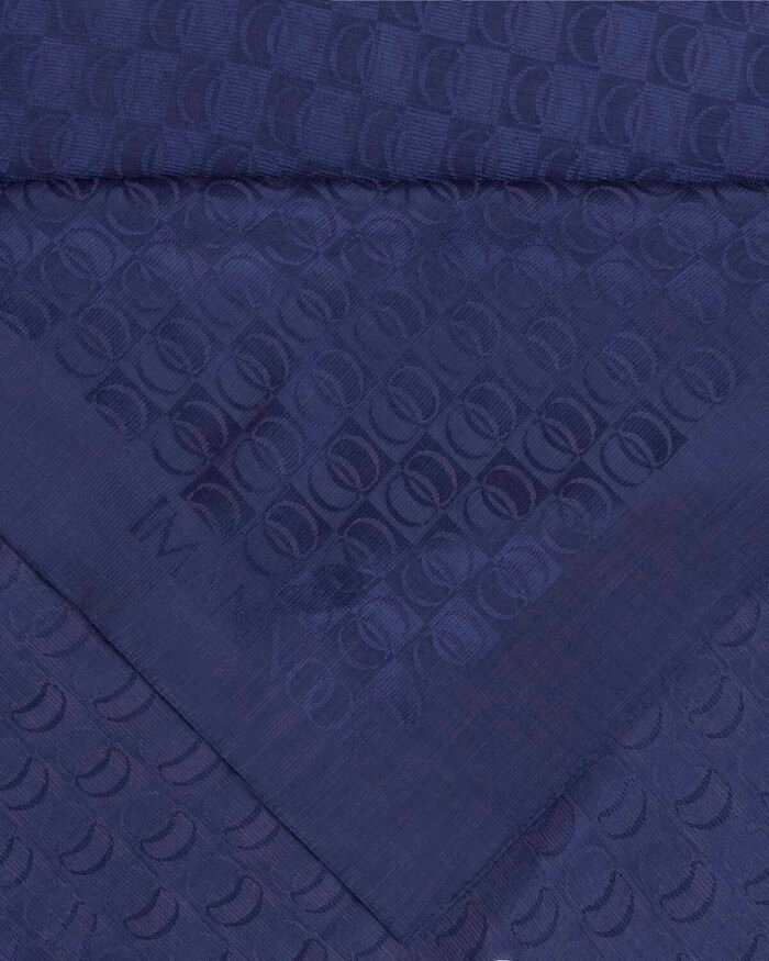 Dama Logo Marineblauw Shiny Jacquard Sjaal - Afbeelding 4