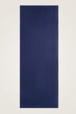Dama Logo Marineblauw Shiny Jacquard Sjaal - Afbeelding 3