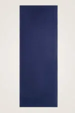 Glanzende jacquard sjaal marineblauw – Dama Logo - Afbeelding 3