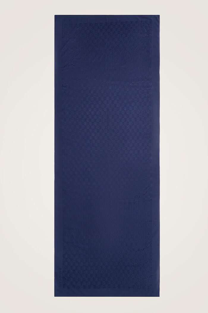 Dama Logo Marineblauw Shiny Jacquard Sjaal - Afbeelding 3