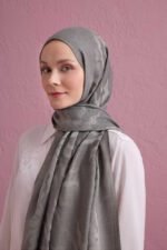 Güneş Dogarken Lightgrijze Ferah Tencel Sjaal