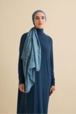 Güneş Doğarken Turkoois Ferah Tencel Sjaal - Afbeelding 2