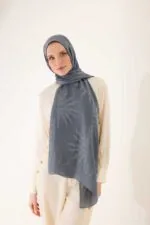 Tencel sjaal grijs – Güneş Doğarken - Afbeelding 2