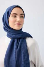 Tencel sjaal marineblauw – Güneş Doğarken