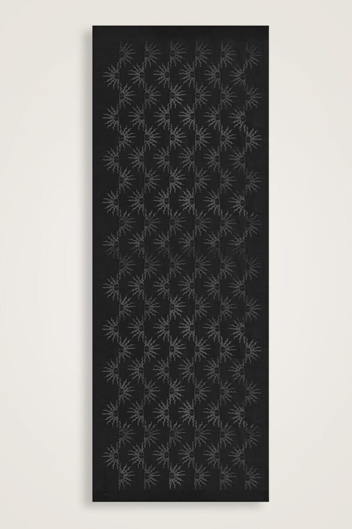 Gunes Dogarken Zwart Shiny Jacquard Sjaal - Afbeelding 3