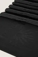 Glanzende jacquard sjaal zwart – Güneş Doğarken - Afbeelding 4