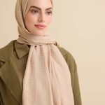 İman Kare Antiek Beige Naia Katoenen Sjaal