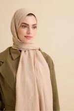 Naia katoenen sjaal antiek beige – Iman Kare