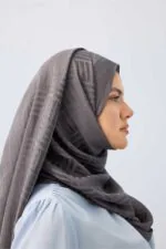Naia katoenen sjaal antraciet – Iman Kare - Afbeelding 2