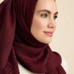 İman Kare Bordeaux Naia Katoenen Sjaal