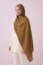 Naia katoenen sjaal khaki – Iman Kare - Afbeelding 2