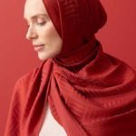 İman Kare  Terracottakleur Naia Katoenen Sjaal