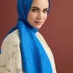 Naia katoenen sjaal blauw – Iman Kare